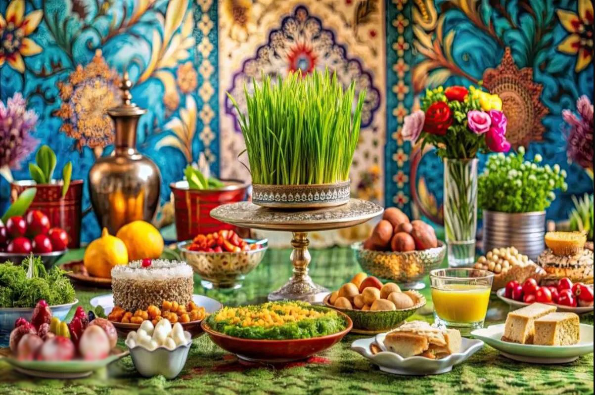 باز کن پنجره را که بهاران آمد ، که شکفته گل سرخ، به گلستان آمد ، نوروز باستانی مبارک