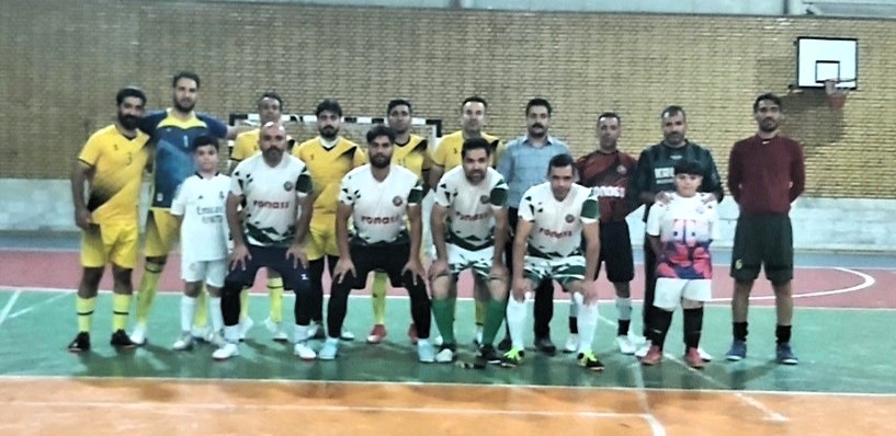 برگزاری بازی دوستانه فوتسال تیم کارگری روناس و منتخب شعب استان بانک ملت